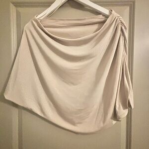 Jennifer Lopez Cream Drape Blouse